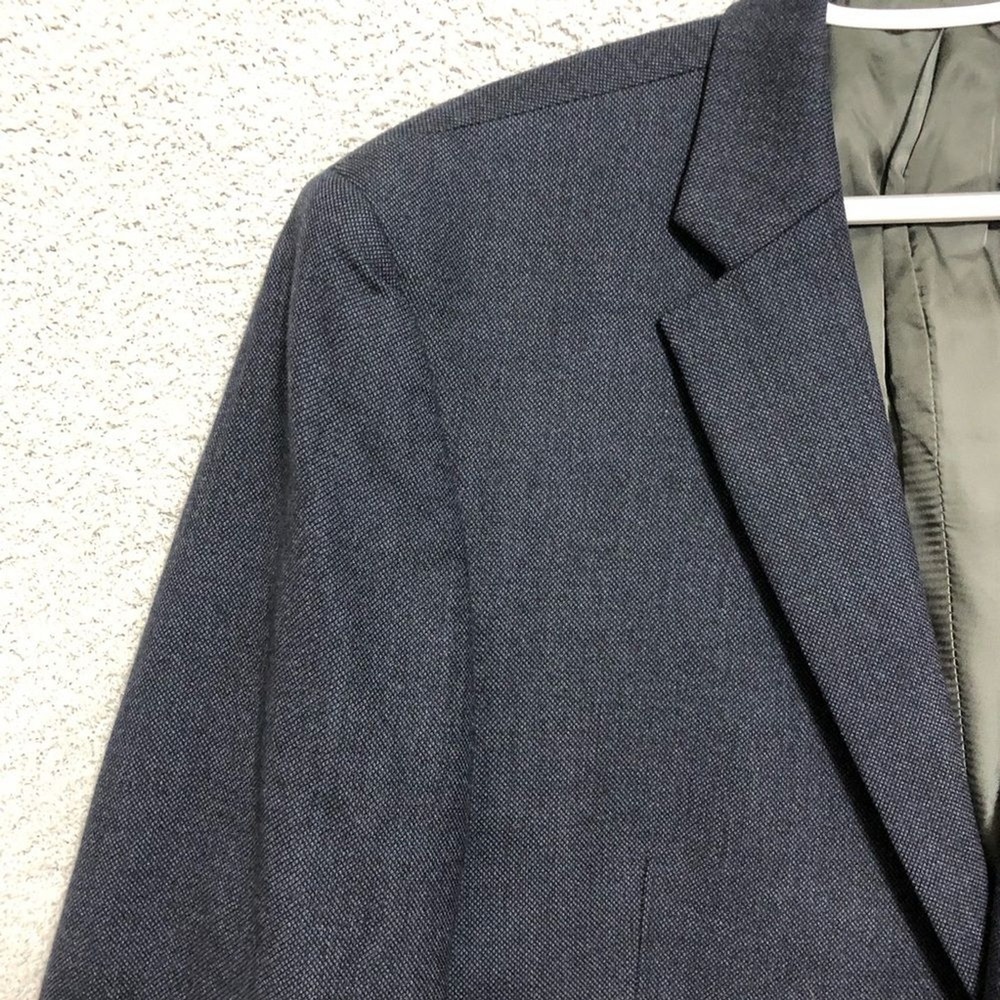Jos. A. Bank Men's Navy Wool Blazer Size 46R Two Button Sport Coat - Picture 6 of 16